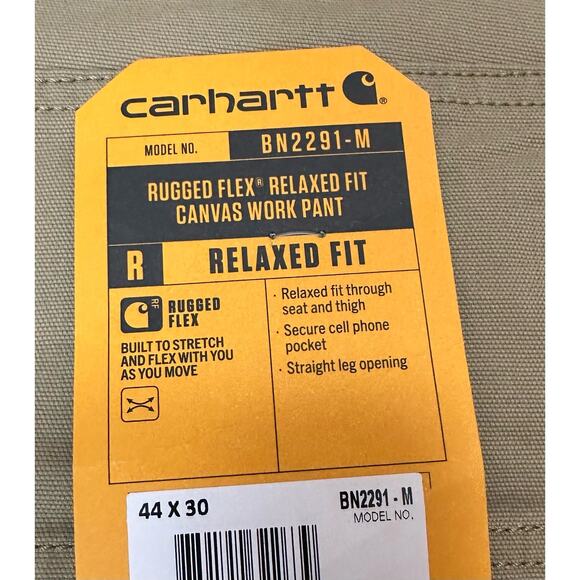 Carhartt Rugged Flex Rigby Dungarees Size 44X30 Tan New BN2291 - Picture 5 of 5